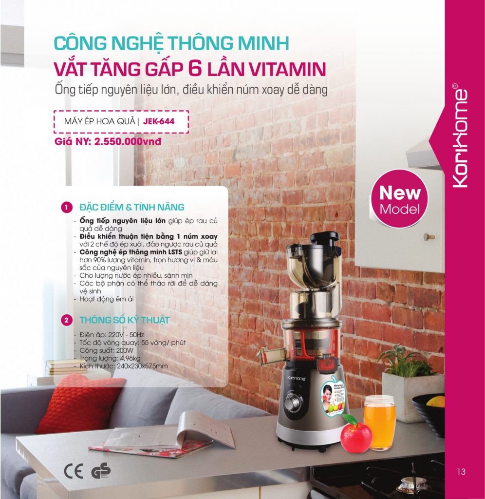 Catalog Máy ép hoa quả KoriHome Việt Nam