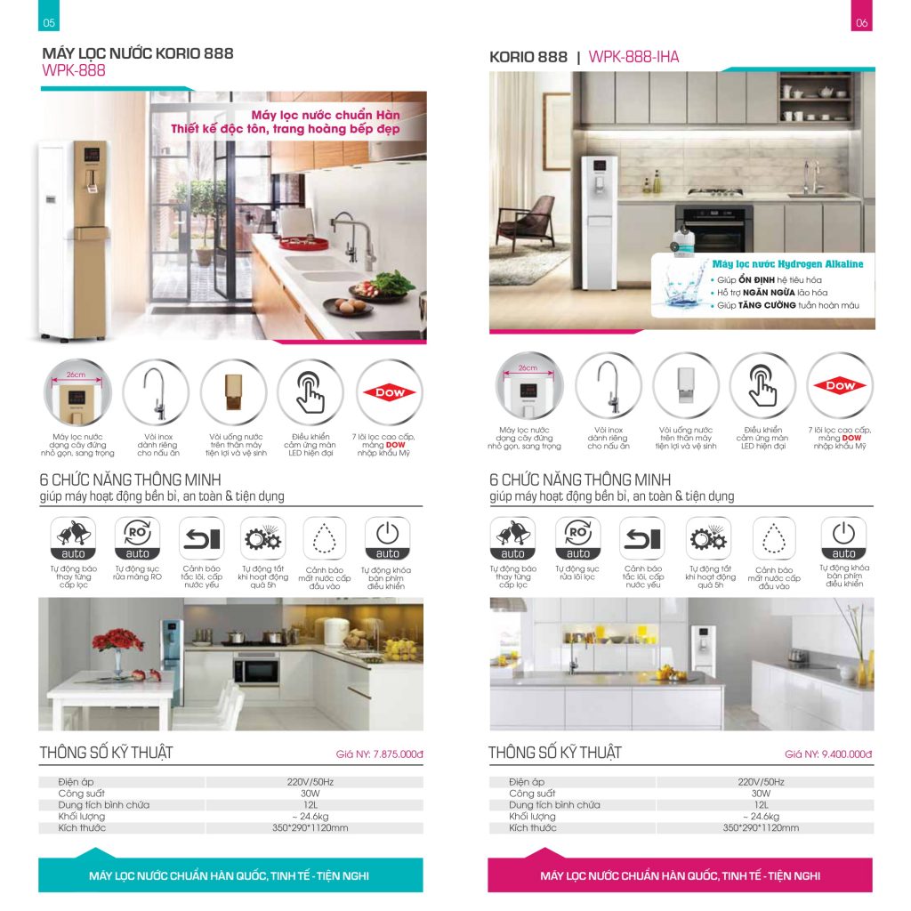 Catalog Máy lọc nước KoriHome Việt Nam