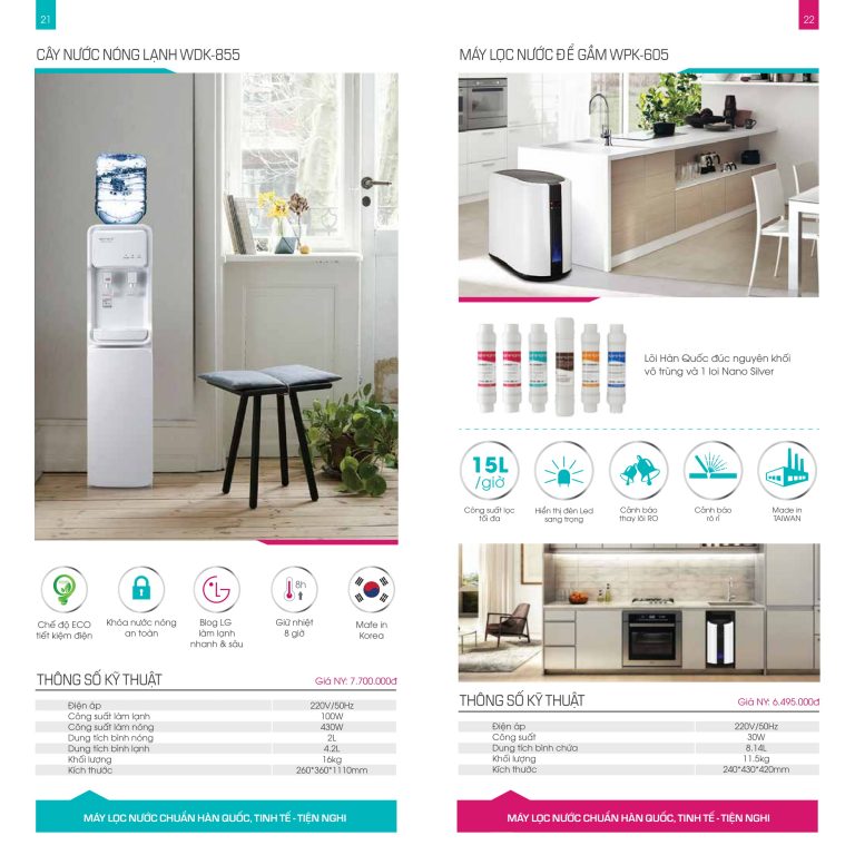 Catalog Máy lọc nước KoriHome Việt Nam
